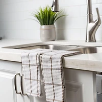 FabStyles Solo Waffle Dish Towels, Set of 4, Ring-Spun Cotton, Machine Washable, Long-Lasting Dish Cloths, Dish Towels