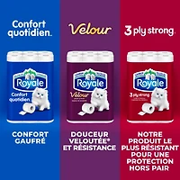 Royale Velour, 2 Ply Toilet Paper, 12 Equal 24 Bathroom Tissue Rolls