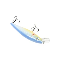 Walleye County Piston Fishing Lure, 3 1/2 in, 3/8 oz, Chrome Blue Orange, 1-count