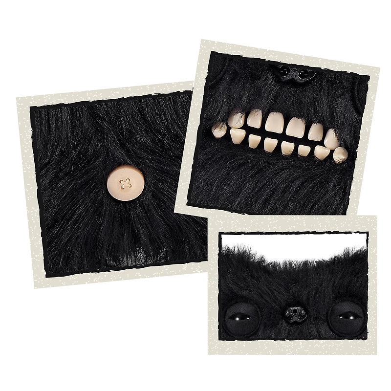 Fuggler Fart Face 9-inch Assortment Series 1 (Munch Munch – Black long) by ZURU, Funny Ugly Monster Plush Toy