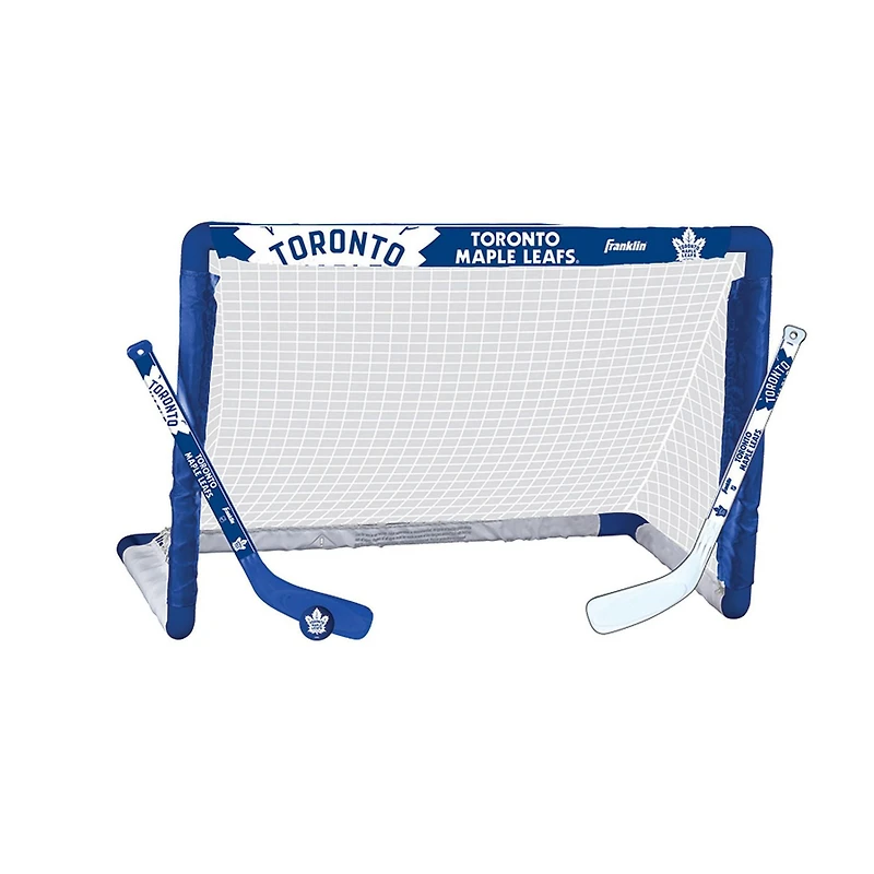 Ensemble de but de hockey miniature des Maple Leafs