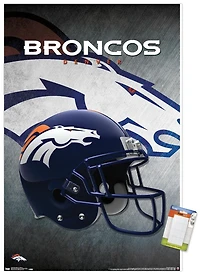 NFL Denver Broncos - Helmet 16 Wall Poster, 22.375" x 34"