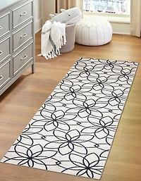 ECARPET Washable Floral Area Rug & Runner for Bedroom, Living Room, Kids Hallway