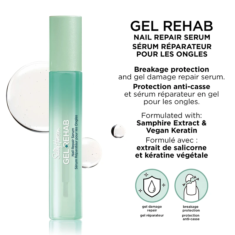 Sally Hansen Gel Rehab Nail Repair Serum​, Nail Care, Gel Nail Polish Damage Repair
