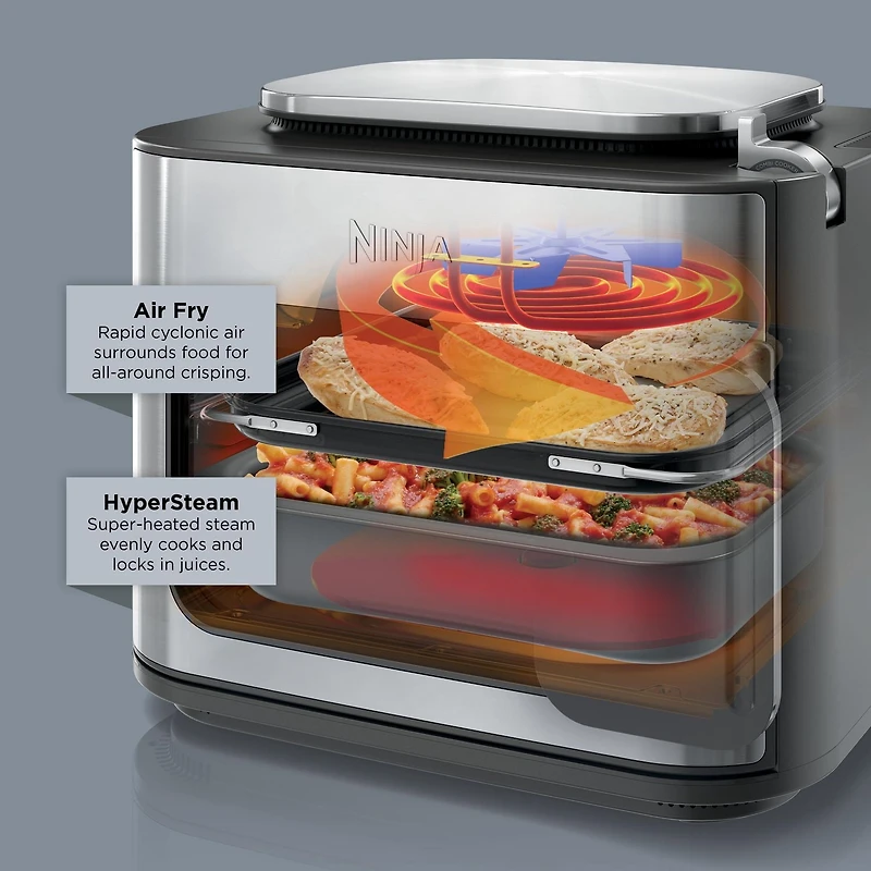 Ninja Combi™ All-in-One Multicooker, Oven, & Air Fryer, Complete Meals in 15 Mins, 14-in-1, Combi Cooker + Air Fry, Bake, Roast, Slow Cook & More