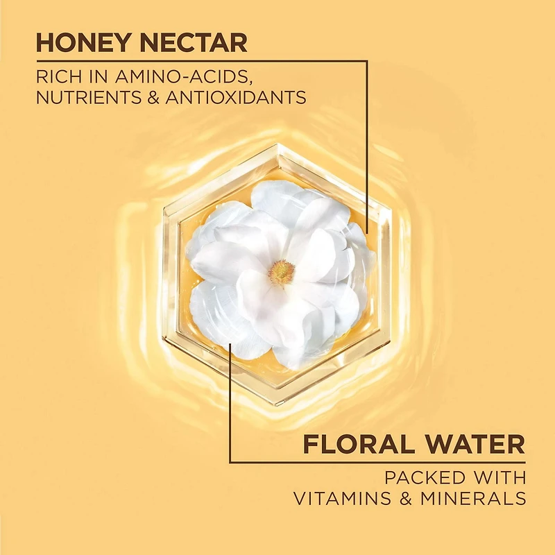 Garnier Whole Blends Honey Water Moisture Restoring Conditioner, for Dry Hair & Scalp
