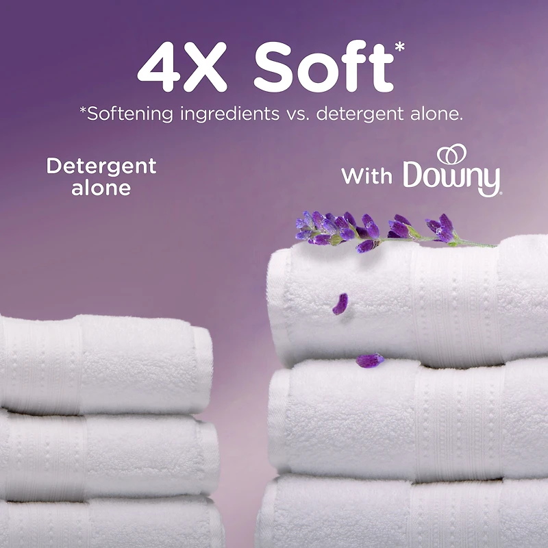 Downy Ultra Soft Plus Fresh Fabric Softener Liquid, Calm, Lavender and Vanilla Bean, Downy Fabric Softener, Laundry Softener 138WL