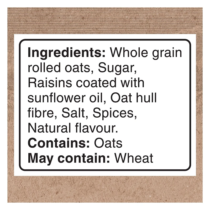 Quaker High Fibre Raisins & Spice Instant Oatmeal