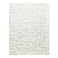 Mainstays 50x70 Ruched Throw, White.