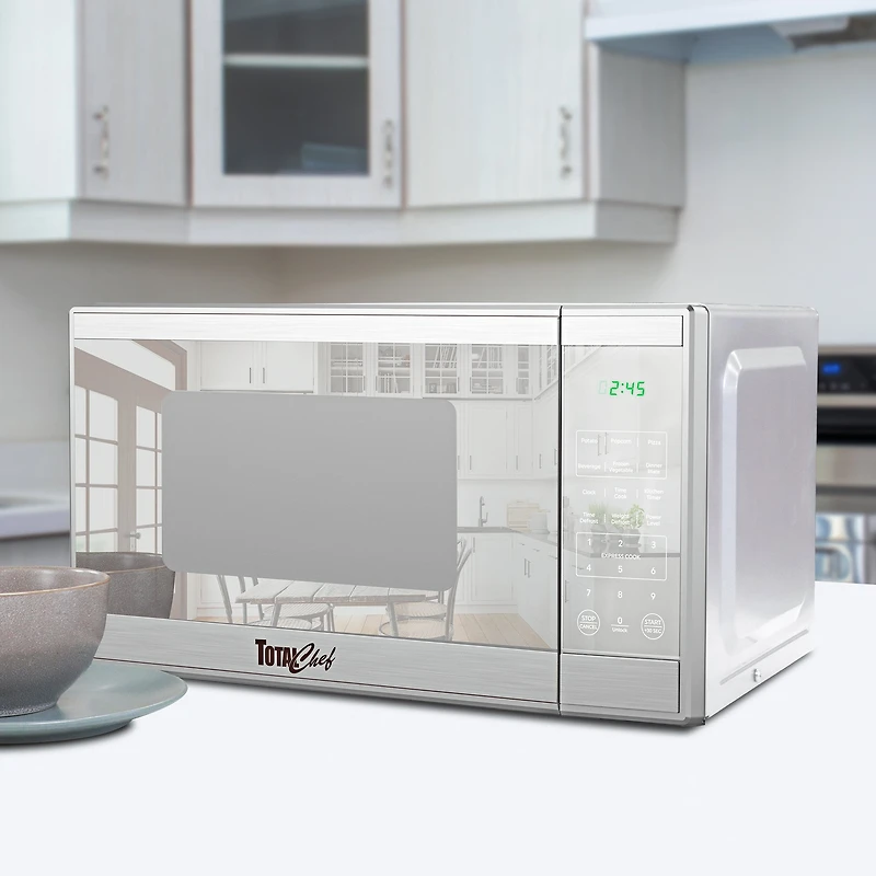 Four à micro-ondes de comptoir Total Chef 1,3 pi³ en acier inoxydable, 1100 W