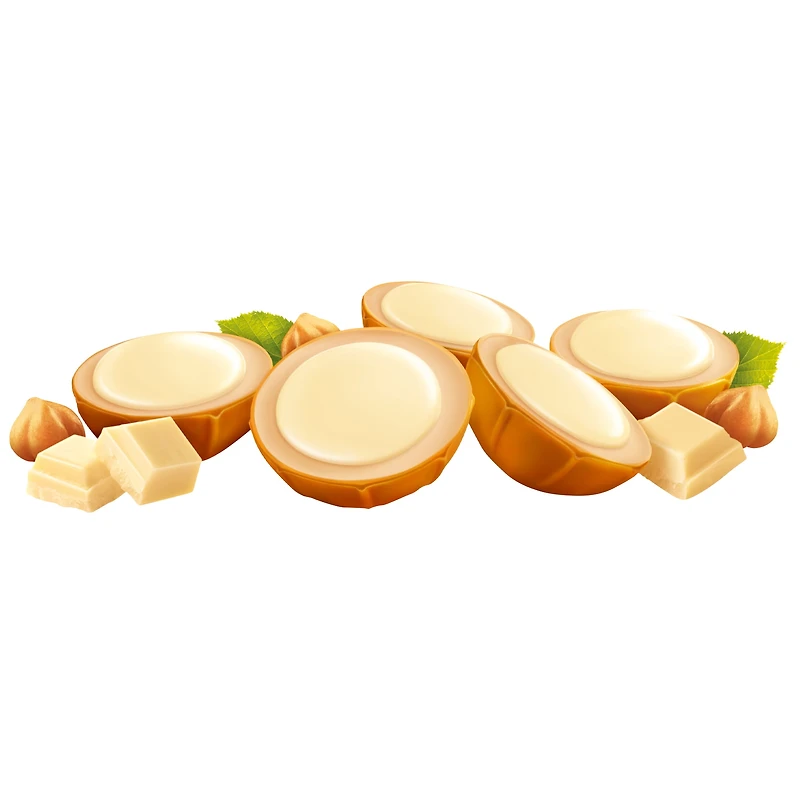 Noisette Toffifee® Enrobée de Caramel avec une Garniture Crémeuse couronnée de Chocolat Blanc