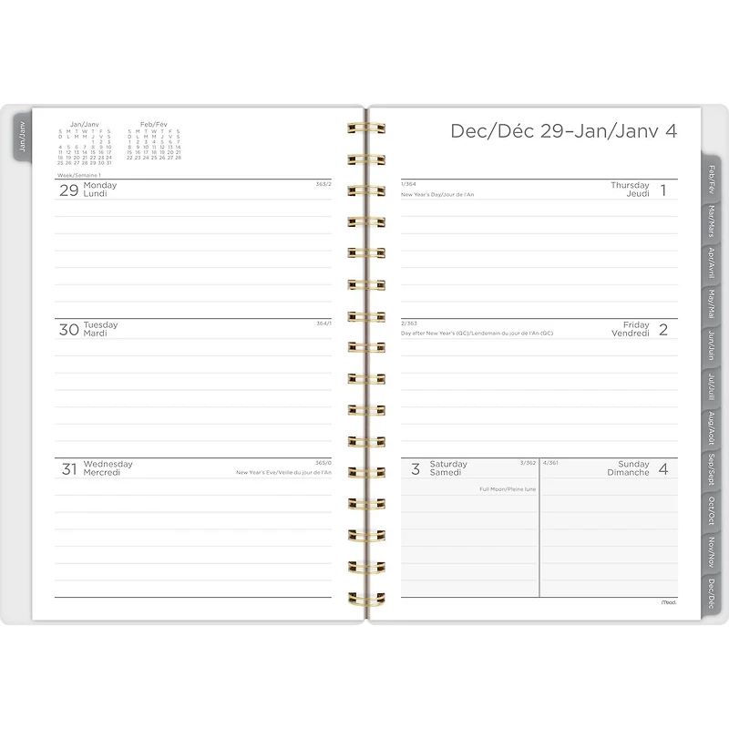 2026 Mead® Greyson Floral Small Weekly Clear Poly Cover Planner