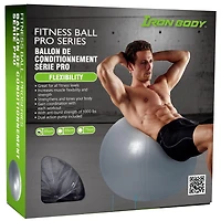IBF Iron Body Fitness Pro Series Exercise Ball with Pump, Anti-Burst Stability Ball