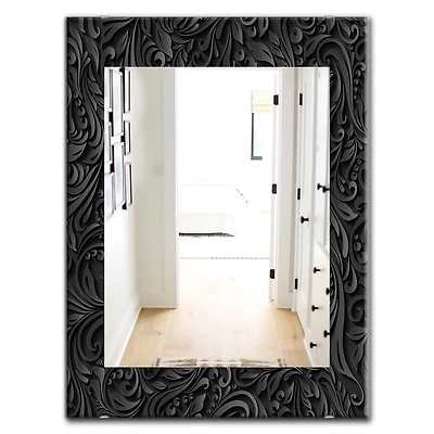 Designart 'Obsidian Impressions 10' Miroir Moderne - Miroir Mural - 24x36