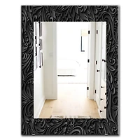 Designart 'Obsidian Impressions 10' Miroir Moderne - Miroir Mural - 24x36