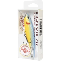 Walleye County Piston Fishing Lure, 3 1/2 in, 3/8 oz, Chrome Blue Orange, 1-count