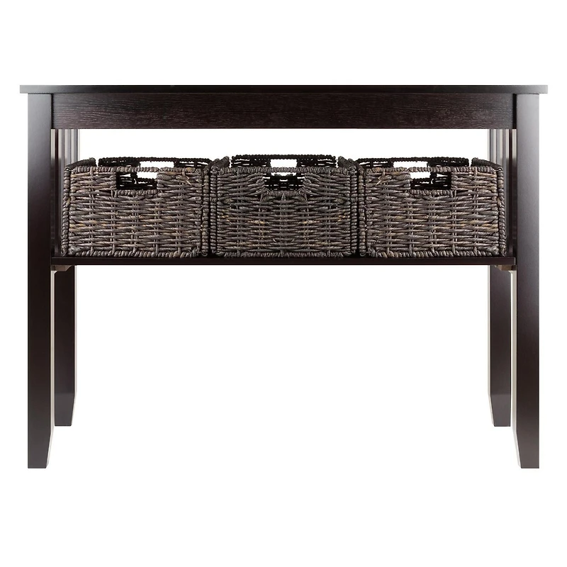 Morris Table Console Expresso & Paniers de Chocolat