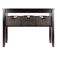 Morris Table Console Expresso & Paniers de Chocolat