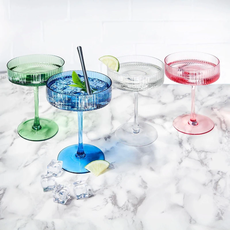 Verres Côtelés Cocktail 290 Ml Ens/4
