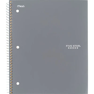 Five Star® 1 Subject 200pg Fashion Notebook 11" Grey