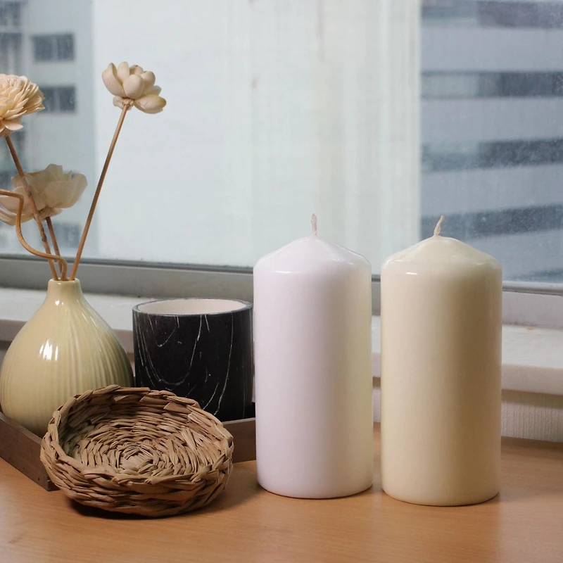 Mainstays Unscented 6" Ivory Pillar Candle
