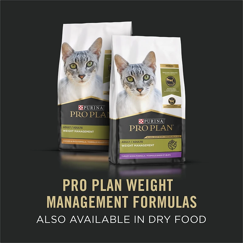 Purina Pro Plan Specialized Weight Management Turkey & Rice Entrée, Wet Cat Food, 85 g