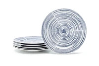 Mainstays Ink Spiral Salad Plate - 6 Pack