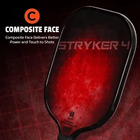 Pagaie de pickleball rouge composite Onix Stryker 4