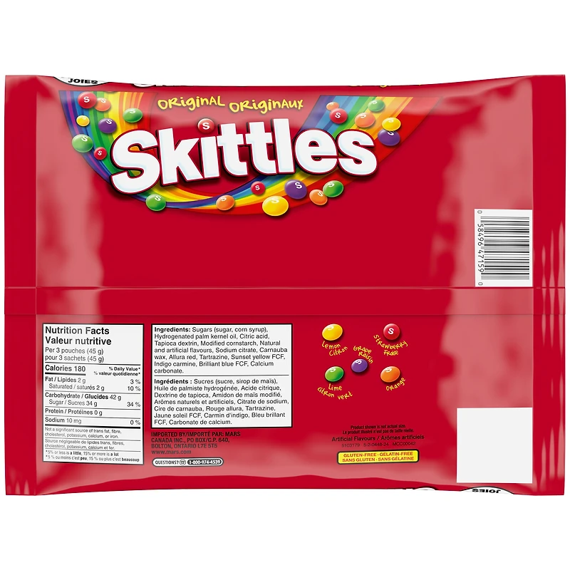 SKITTLES, Halloween Fun Size Fruity Candy Packs, 20 Count