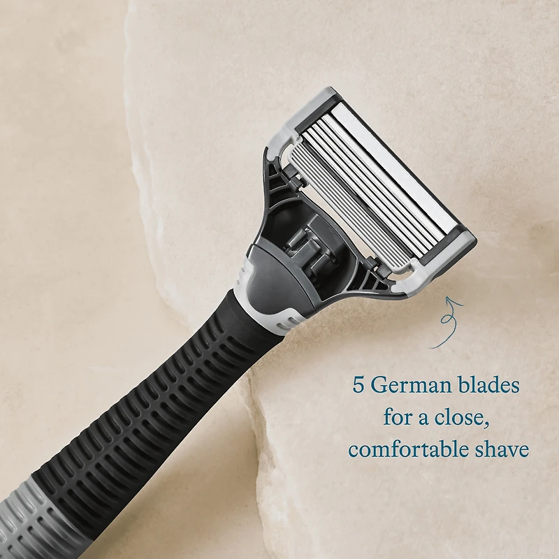 Harry's Shaving Razor for Men with 2 Razor Blade Refill Cartridges, Charcoal Grey