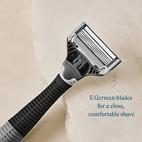 Harry's Shaving Razor for Men with 2 Razor Blade Refill Cartridges, Charcoal Grey