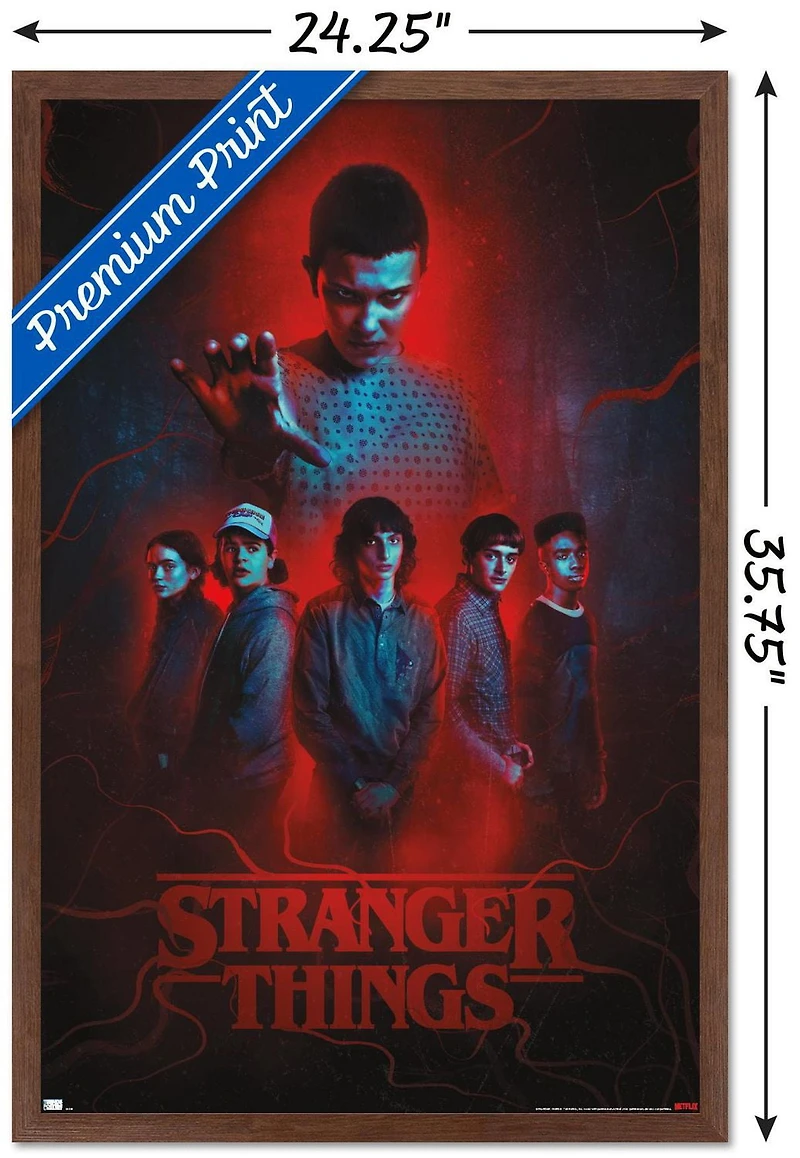 Netflix Stranger Things: Season 4 - Group Wall Poster, 22.375" x 34" Framed