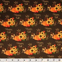 FABRIC CREATIONS Cotton Fabric, Brown Happy Fall - 107 cm (42 in) Wide, 100% Cotton