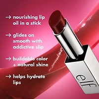 e.l.f. Cosmetics Glow Reviver Lip Oil Stick, Rose Latte, 3.4 g