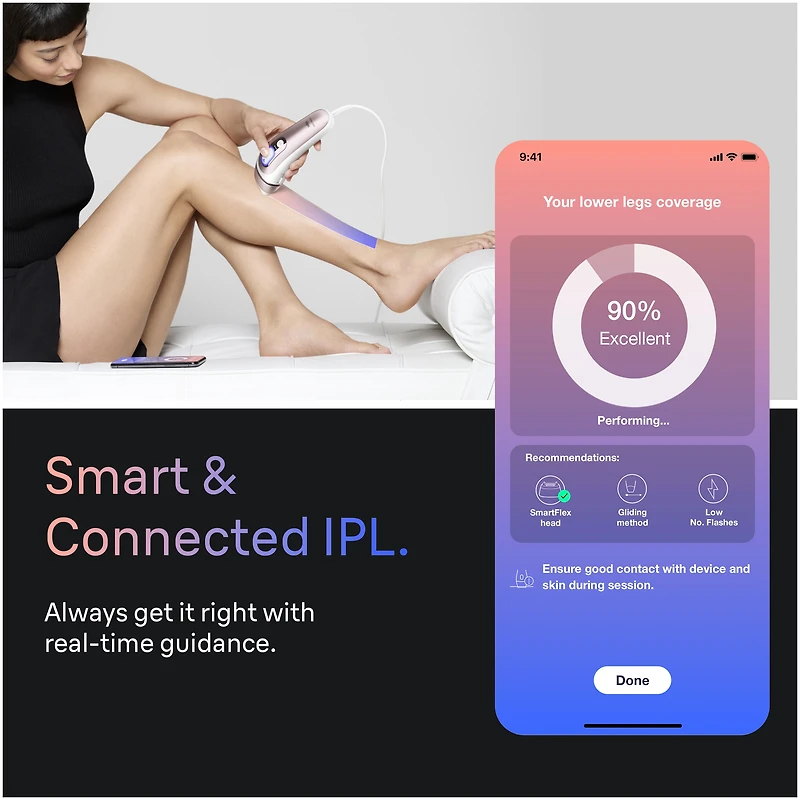 Braun Skin i-Expert Smart IPL PL7243 at Home Laser Hair Removal for Women and Men with App, Premium Pouch, 3 heads, Venus Razor