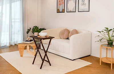 Mainstays Indoor Folding Table Walnut