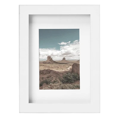 DesignOvation Gallery 5" X 7" Matted to 3.5" x 5" White Picture Frame