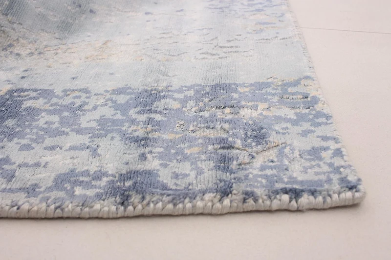 ECARPETGALLERY 5'3" x 7'7" Contemporary Galleria Hand Loomed Area Rug for Living Room, Dining Room and Bedroom in Blue