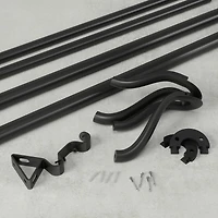 Umbra Midnight 3/4" Double Window Curtain Rod 42-120" Black