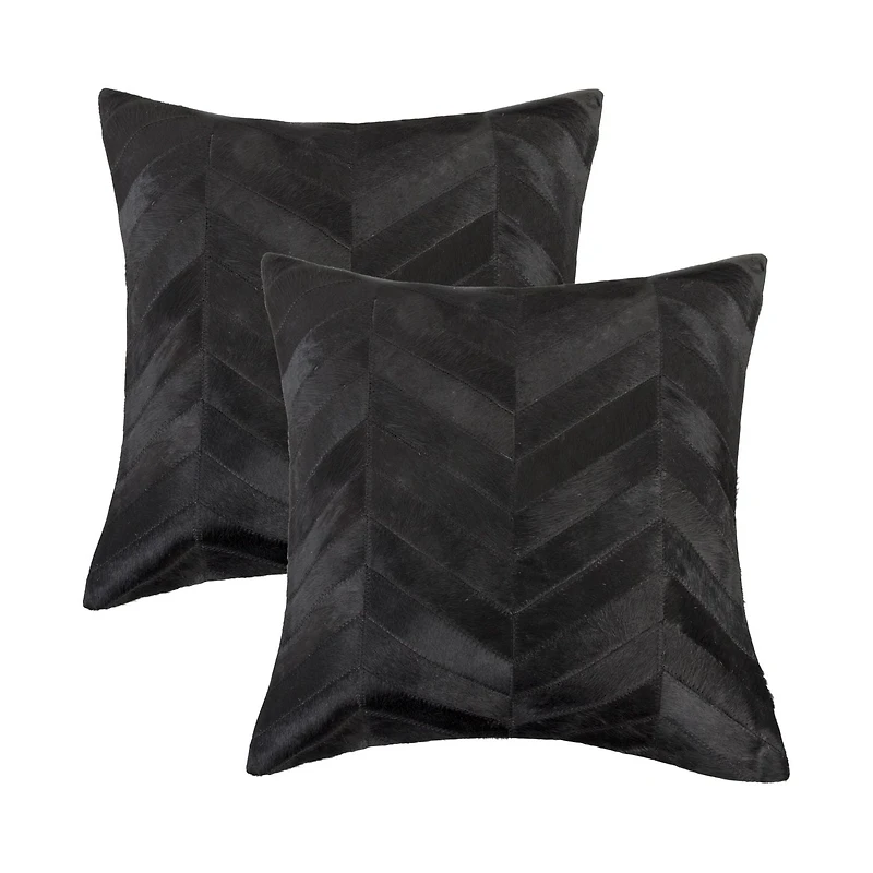 TORINO CHEVRON COWHIDE PILLOW 18"X18" 2-PACK