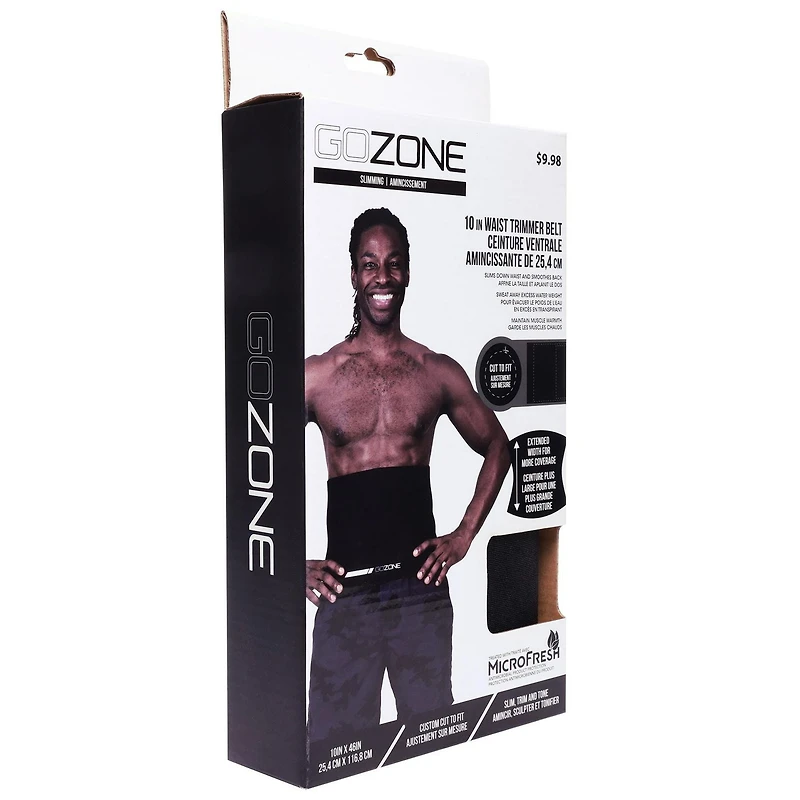 GoZone Cut2Fit Waist Trimmer Belt – Black