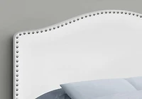 Monarch Specialties Bed, Headboard Only, Full Size, Bedroom, Upholstered, Pu Leather Look, White, Transitional