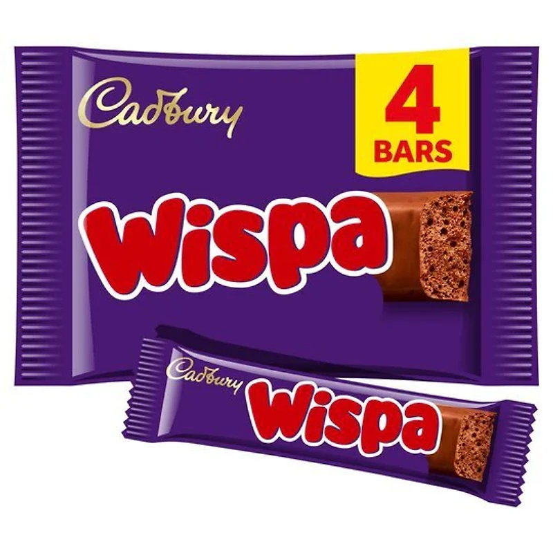 Cadbury Dairy Milk Wispa Chocolate Bars 4 pack