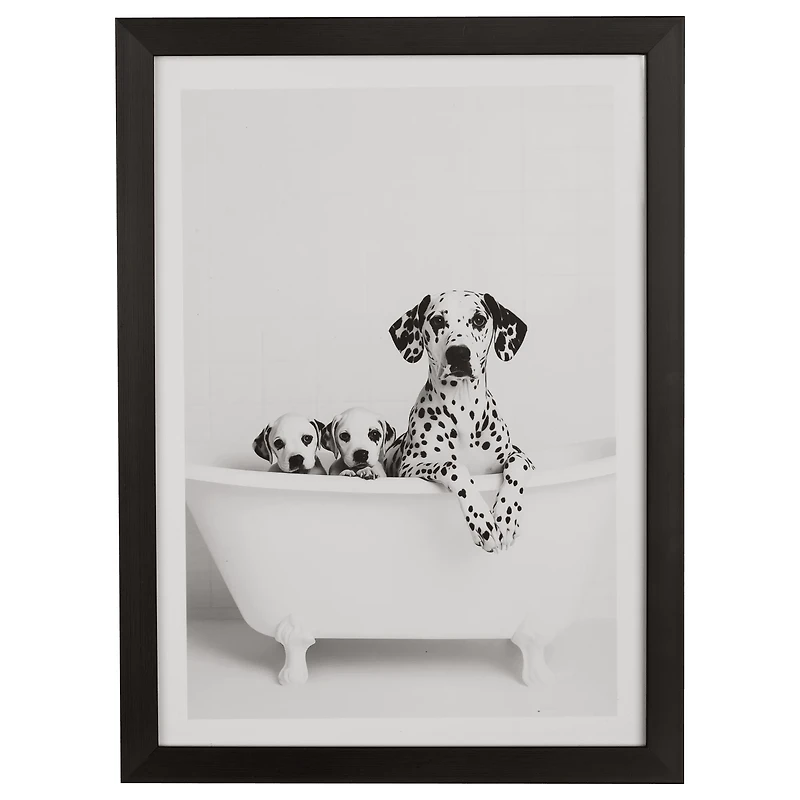 Bouclair Dalmation in Bath Framed Wall Art