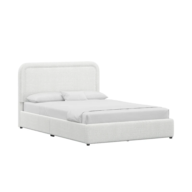 Better Homes & Gardens Juliet Full Boucle Platform Bed, Ivory