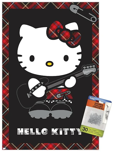 Hello Kitty - Punk Wall Poster, 22.375" x 34"