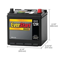 EverStart Auto Maxx-121R, 12 Volt, Car Battery, Group Size 121R, 550 CCA
