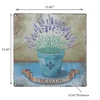 Signe Du Mur En Métal La Lavande