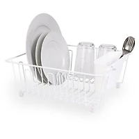 Mainstays Small Chrome Wire Dish Rack - White