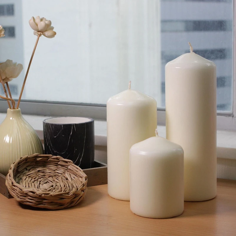 Mainstays Unscented 6" Ivory Pillar Candle